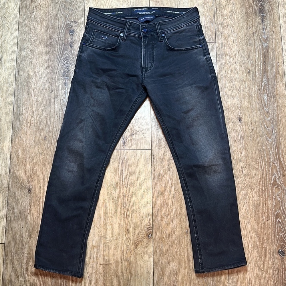 Jacob Cohen Black Wash Cropped Skinny Jeans Size 30